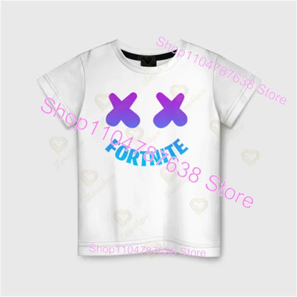 T-shirt Peely Fortnite girocollo estiva a maniche corte, top streetwear Battle Royale per abbigliamento casual