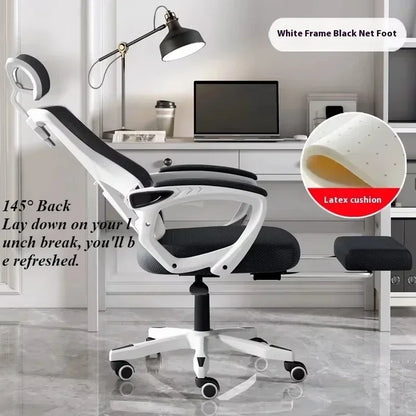 Gaming Chair Office Desk Ergonomic Computer Adjustable Armrests 3D Headrest Chair Lift Chair Back Can Tilt Back with Foot Pedals