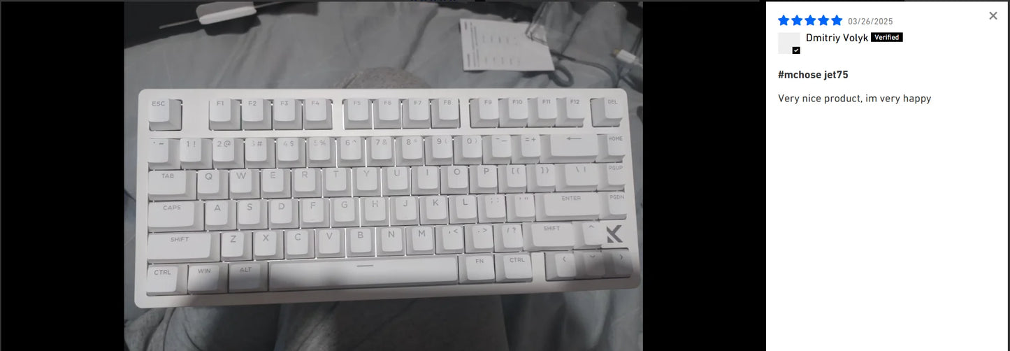 MCHOSE Jet 75 Magnetic Switch Gaming Keyboard Hall Effect Hot-Swappable Customized RGB Snap Tap 0.1ms Latency 8kHz Polling Rate