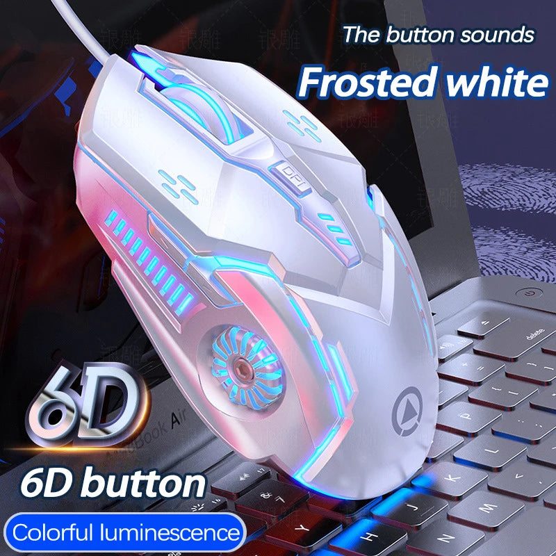 UTHAI G5 Six key 3200PDI wired illuminated gaming mouse, e-sports mechanical mute computer accessories