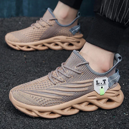 YRZL Herren-Sportschuhe zum Laufen, schwarze Jogging-Schuhe, lässige Outdoor-Sneaker aus atmungsaktivem Mesh, Damen, leicht, stoßdämpfend, schwarze Tennisschuhe