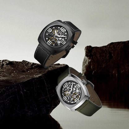 2025 Seagull Men's Mechanical Watches 44MM Skeleton Dial Luxury Man Wristwatch Sapphire Stainless Steel Waterproof Clock 6167