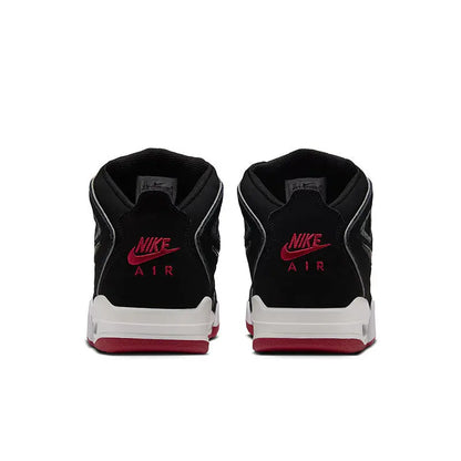 Nike Authentic AIR FLIGHT FALCON 397204‑061, chaussures de basketball mi-hautes pour hommes, noir, blanc, rouge, baskets rétro.
