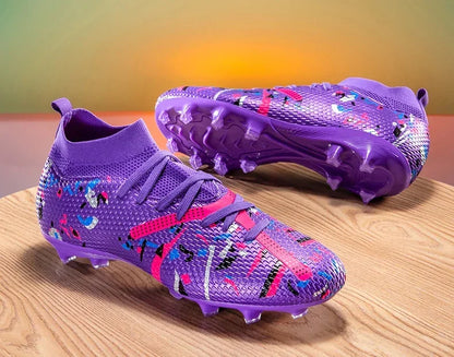 Nouvelles chaussures de football pour hommes, baskets de football pour terrain gazonné, chaussures de football d'extérieur, chaussures d'entraînement professionnelles, chaussures de sport antidérapantes, ultralégères,