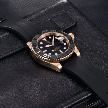 PAGANI DESIGN Luxury Mechanical Automatic Men's Watch Rose Gold Ceramic Rotating Frame Top Business watches for man reloj hombre