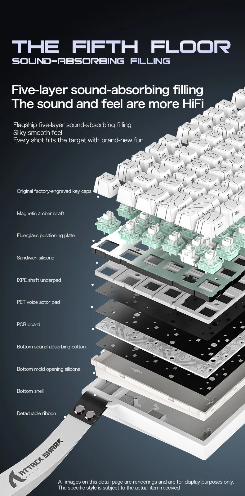 Attack Shark R82HE Wired RGB Magnetic Switch Keyboard, 256K Scan Sampling Rate, 0.005RT Accuracy 8K Return Rate