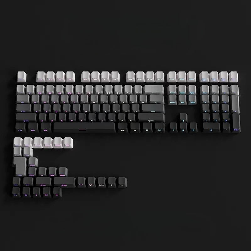 2025 Original Daylight Keycaps PTB Translucent, Side-engraved Oem 136 Keys, Customized To Fit 60/84/98/108 Mechanical Keyboards.