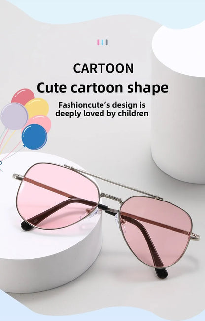 2025 UV400 Metal Children's Sunglasses for Boys and Girls, Toad Glasses for Children Sunglasses Boys And Girls Baby Aviator