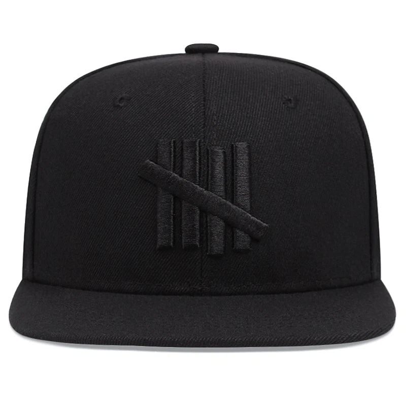 2025 New Five Bar Embroidered Simple Classic Flat Edge Hat Men's Street Hip Hop Hat Women's Outdoor Sunshade Hat Baseball Hat