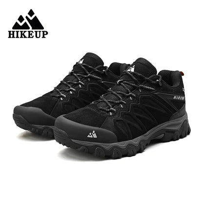 HIKEUP Scarpe da trekking in pelle di alta qualità, resistenti, da outdoor sportivo, da uomo, con lacci, per escursionismo, arrampicata e caccia