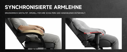 PINGGO Ergonomic Game Chair with Footrest Massage PVC Leather Office Chair for PC Gaming Weight Capacity 150kg