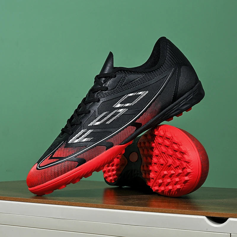 Nouvelles chaussures de football pour hommes, chaussures de sport respirantes, antidérapantes, de haute qualité, chaussures de football pour match en plein air, futsal, haute cheville, ultralégères