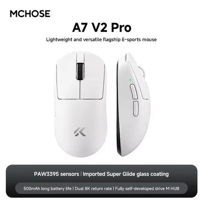 MCHOSE A7 V2 Ultra Wireless Gaming Mouse Pixart3950Ti Flagship Sensor Super 20000FPS for Accurate Tracking Support Web Driver