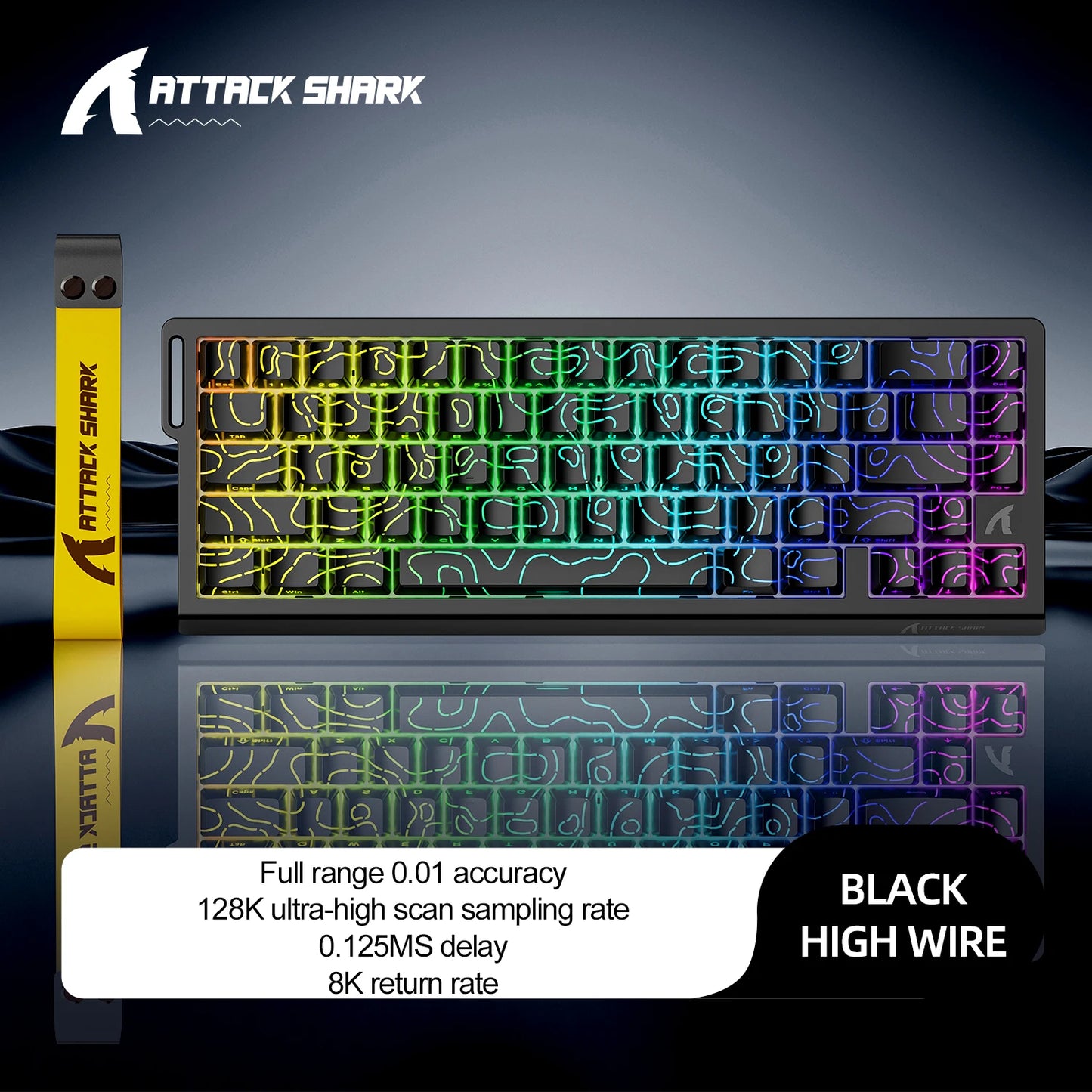 X68HE ATTACK SHARK X68PRO Magnetic Gaming Keyboard Mechanical Wired 0.01mm Rapid Trigg 8000Hz SOCD/Rs 0.125ms 128K Rate