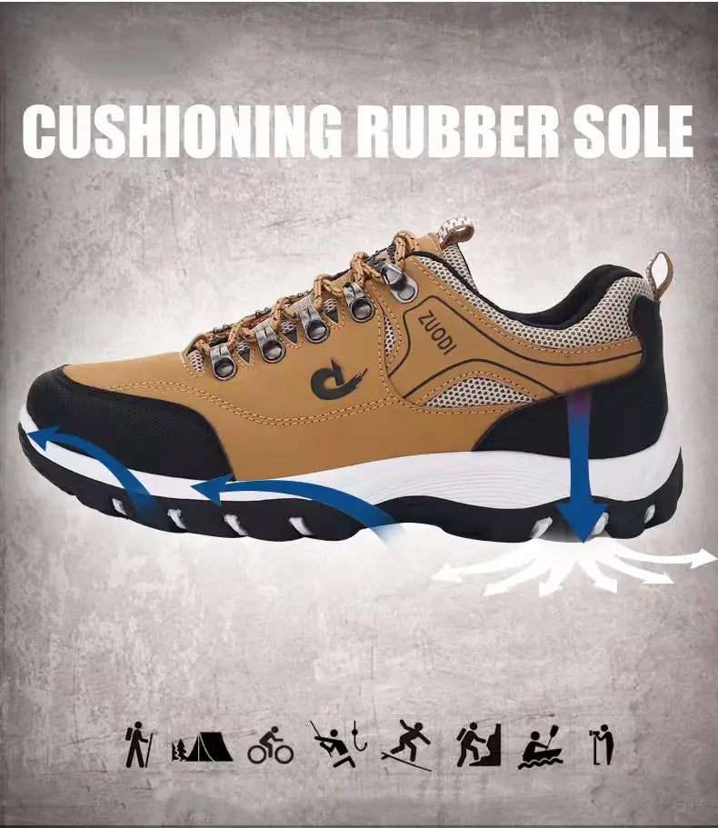 Zapatillas de senderismo EVA para hombre, impermeables, antideslizantes, de cuero, para deportes al aire libre, camping, running y jogging, novedad 2025