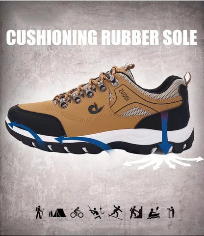 Zapatillas de senderismo EVA para hombre, impermeables, antideslizantes, de cuero, para deportes al aire libre, camping, running y jogging, novedad 2025