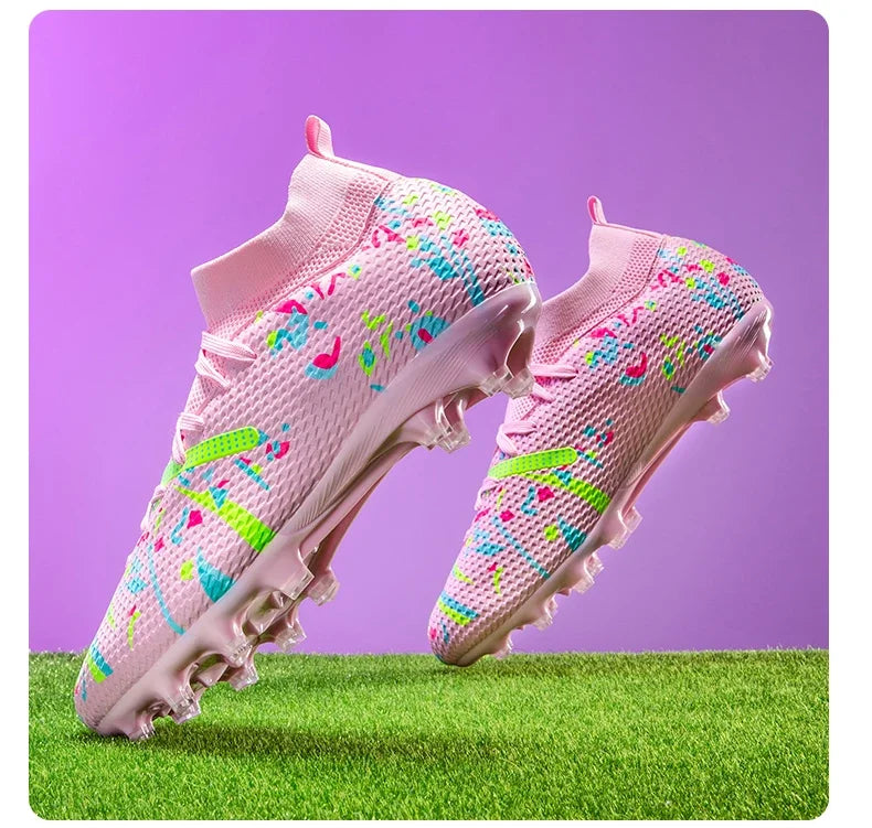 Nouvelles chaussures de football pour hommes, chaussures d'entraînement professionnelles, chaussures de football, baskets de match, chaussures de sport pour l'extérieur sur gazon, antidérapantes, ultralégères, unisexes