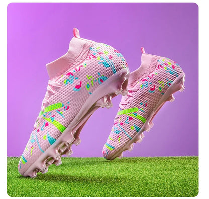 Nouvelles chaussures de football pour hommes, chaussures d'entraînement professionnelles, chaussures de football, baskets de match, chaussures de sport pour l'extérieur sur gazon, antidérapantes, ultralégères, unisexes