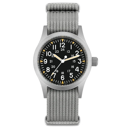 Militado ML05 38mm Men Watch VH31 Quartz Military Watches Domed Sapphire AR Coating 100m Waterproof Stainless Steel Wristwatch