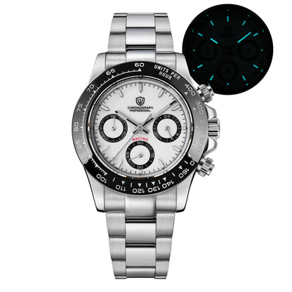 Watchdives WD16500 V2 Men Watch VK63 Quartz Movement Chronograph Wristwatch Stainless Steel Sapphire Crystal Luminous  Watches