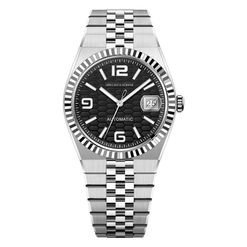 Specht & Söhne New Mens Watches Miyota 8215 Automatic Mechanical Wristwatches Stainless Steel Watch Relogio Masculino 37MM