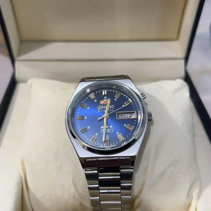 Unisex  Orient Mechanical Watch Steel Strap Folding Clasp Full Function World Time Watch Series 35MM