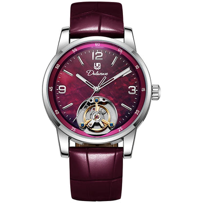 Reloj tourbillon para hombre, deportivo, automático, mecánico y resistente al agua. Reloj de pulsera de lujo de una marca de alta gama