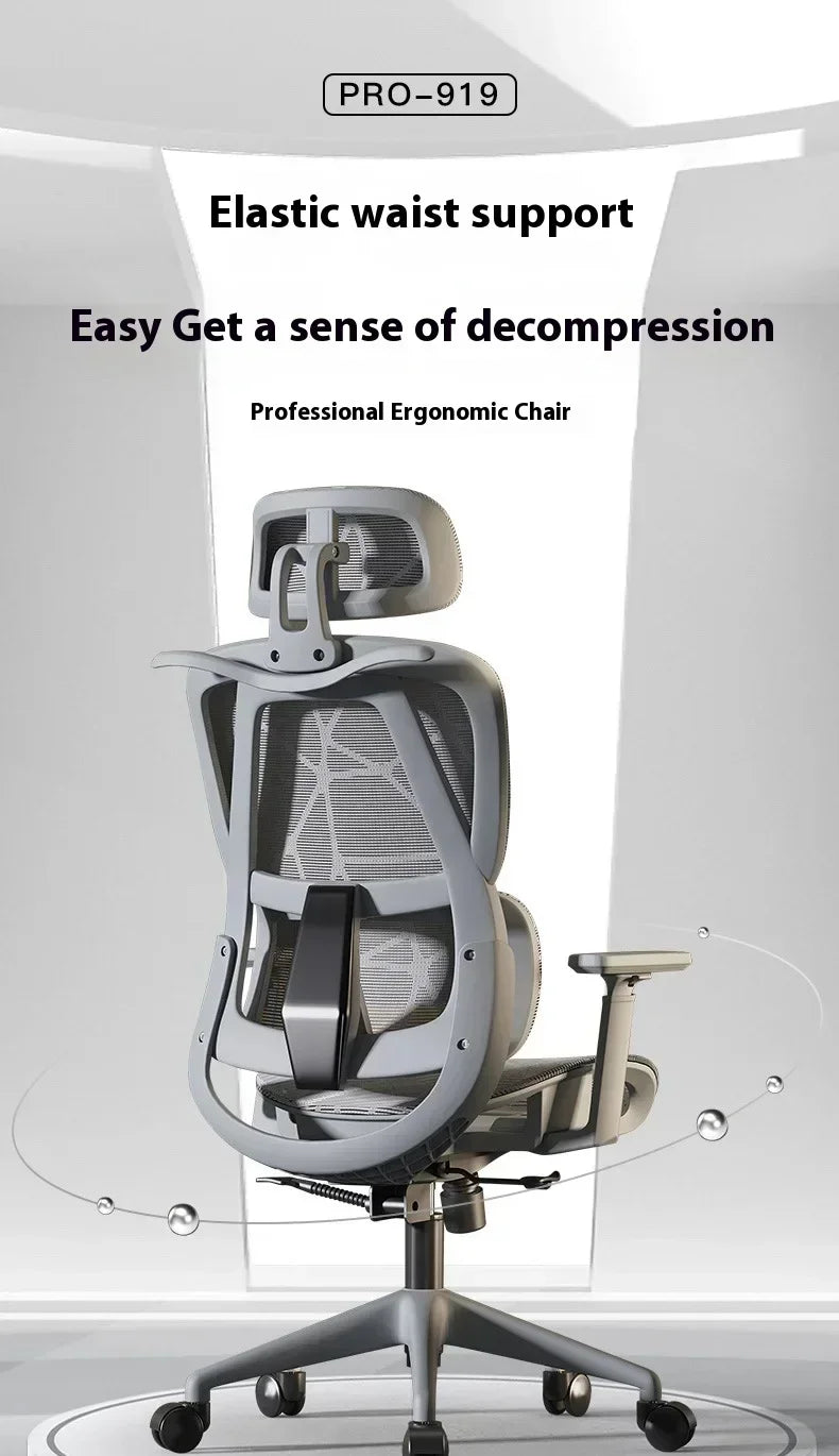 Gaming Chair Office Desk Ergonomic Computer Adjustable Armrests 3D Headrest Chair Lift Chair Back Can Tilt Back with Foot Pedals