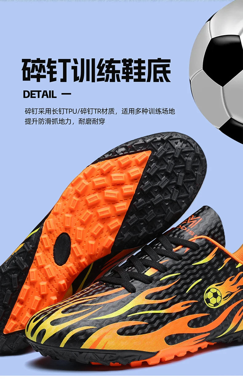 Professional Children's Football Shoes Outdoor Soccer Shoes Kids Futsal Sneakers Lightweight Non-slip Child Soccer Cleats Boys