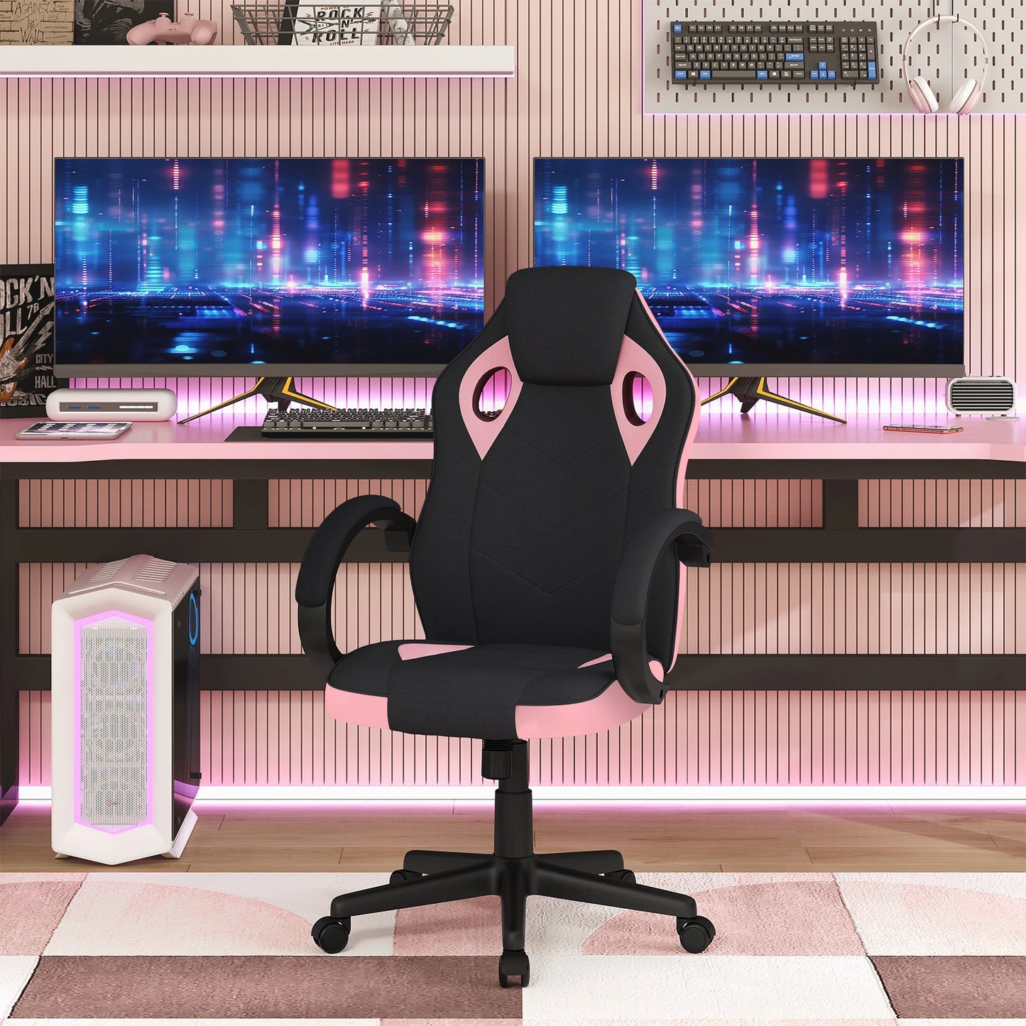 WOLTU Ergonomic Design Gaming Chair Gamer Armchair Office Computer Chair Tilt Mechanism Adjustable Height 360° Swivel High Back