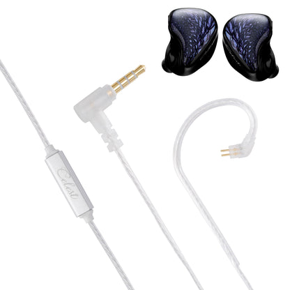 Celest Wyvern Black In-Ear Monitor Wired IEM Gaming Earbuds with Microphone HiFi Bass 10mm Driver Detachable Cable