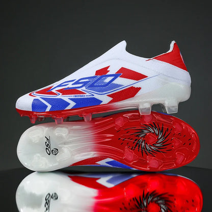 Nouvelles chaussures de football pour hommes, légères, très vendues, de haute qualité, crampons pour terrain en herbe, chaussures de football mi-hautes, baskets antidérapantes pour l'extérieur.
