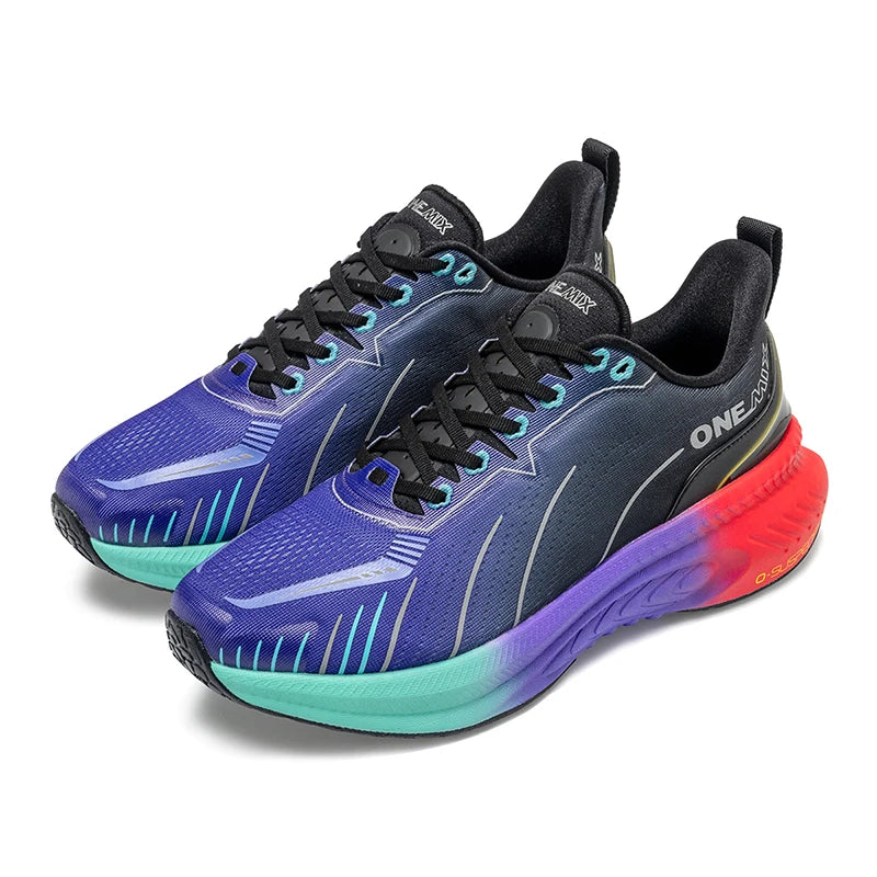 ONEMIX New Cushioning Running Shoes For Men Suitable Heavy Runners Lace Up Sports Women Non-slip Outdoor Athletic Male Sneakers