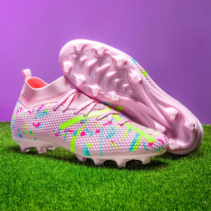 Nouvelles chaussures de football pour hommes, chaussures d'entraînement professionnelles, chaussures de football, baskets de match, chaussures de sport pour l'extérieur sur gazon, antidérapantes, ultralégères, unisexes