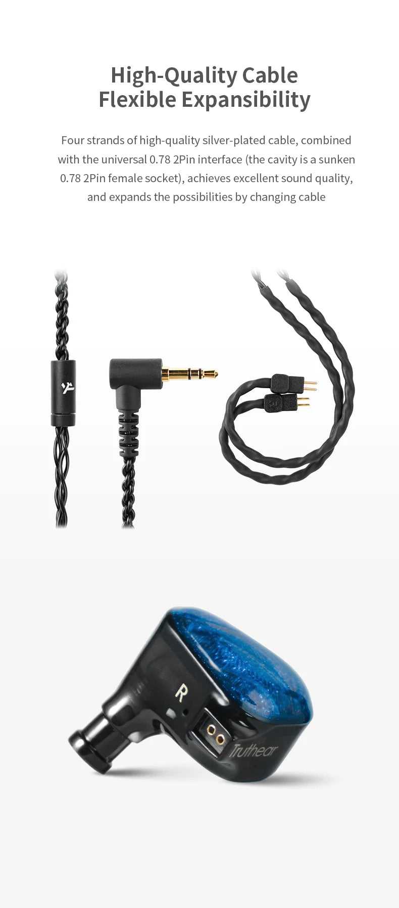 TRUTHEAR x Crinacle ZERO Earphone Dual Dynamic Drivers IEMs with 0.78 2Pin Cable game bassEarbuds