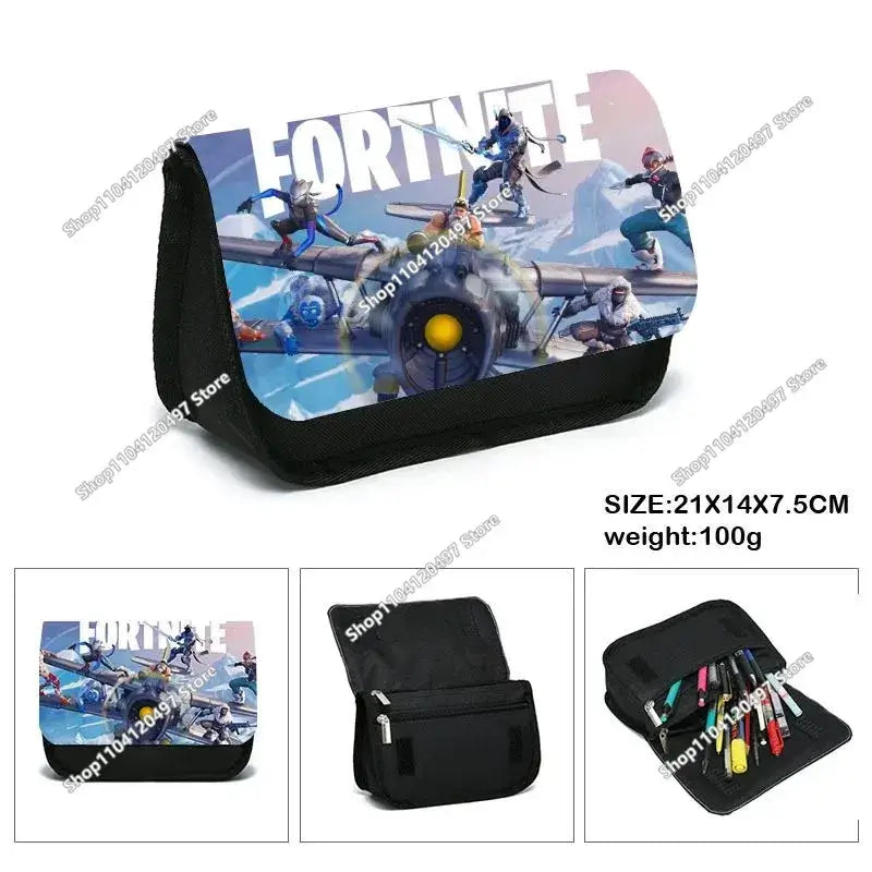 Astuccio Fortnite per studenti, grande capacità, astuccio portapenne per bambini, giocattoli, borsa portapenne, materiale scolastico, custodia per cancelleria, regali gaming per ragazzi