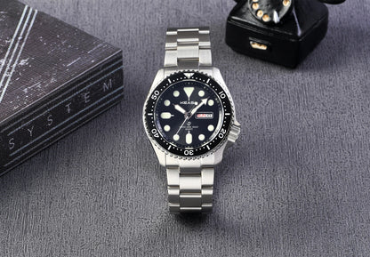 KEASO Top Men's Dive Watch C3 Super Luminous 316L Solid Steel 20Bar Waterproof Sapphire Mirror MIYOTA 2035 Quartz Movement Watch