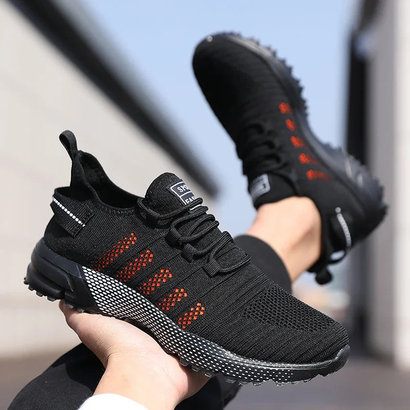 Zapatillas casuales para hombre de malla, ligeras, transpirables, con suela suave, calzado deportivo sin cordones tipo mocasín para hombre
