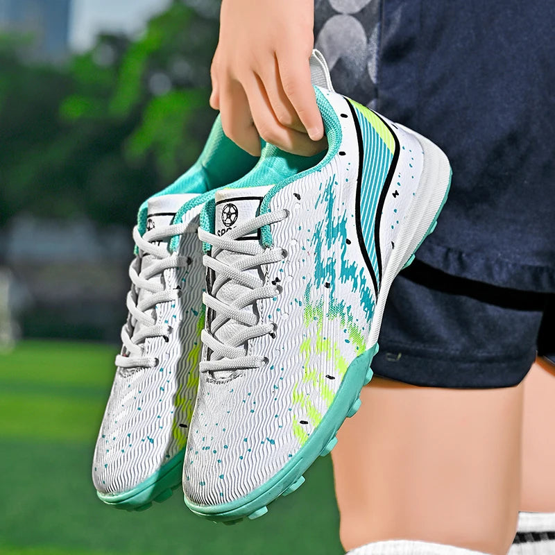 Chaussures de football professionnelles pour enfants, chaussures d'entraînement en plein air, chaussures de sport pour garçons et filles, chaussures de Futsal antidérapantes pour enfants