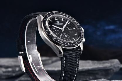 Reloj PAGANI DESIGN Moon: cronógrafo de cuarzo de lujo para hombre, estilo deportivo, cristal de zafiro con tratamiento antirreflectante, esfera luminiscente
