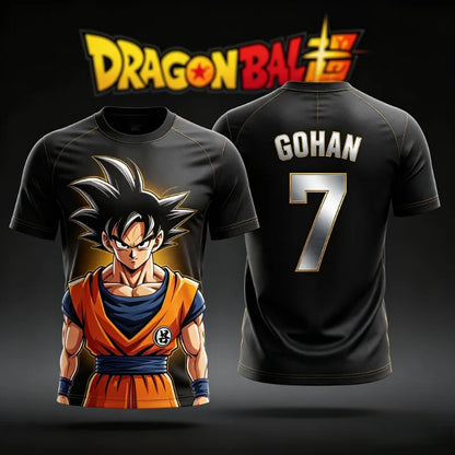T-shirt fitness rétro Dragon Ball estate 2026 da uomo oversize con stampa 3D, maniche corte, unisex per la famiglia, maglietta sportiva per bambini