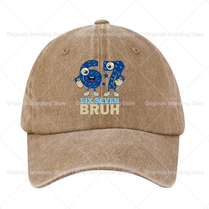 Compre um boné de basebol A Brainrot 67 para crianças, homem e mulher, chapéu de sol, novo, para adultos, desporto ao ar livre, chapéu de sol retro, acessório para a cabeça, presente, vendas em alta