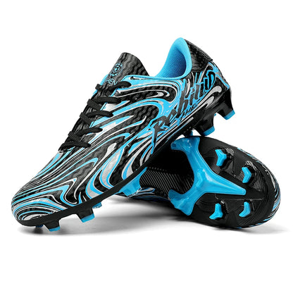 Chaussures de football pour hommes, modèle bas, avec crampons longs FG/TF, chaussures de football pour jeunes, ultra-légères, antidérapantes, pour entraînement sur gazon naturel, chaussures de sport.