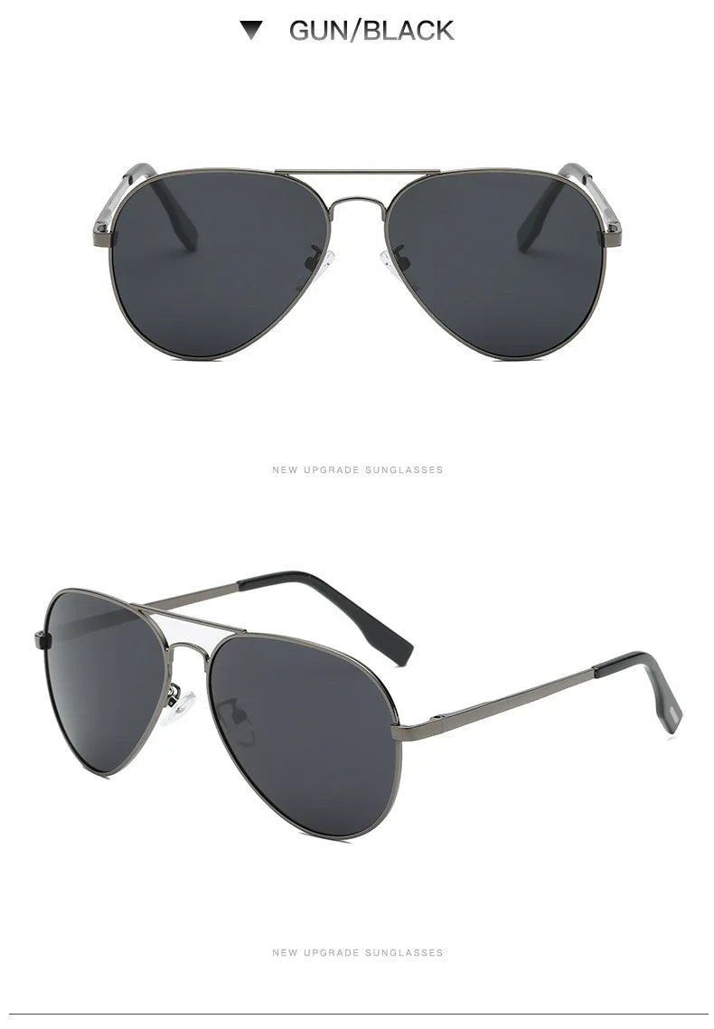 LIOUMO Hochwertige Piloten-Sonnenbrille für Herren, polarisierte Autofahrerbrille für Damen, modische Pilotenbrille, blendfreie Sonnenbrille für Herren