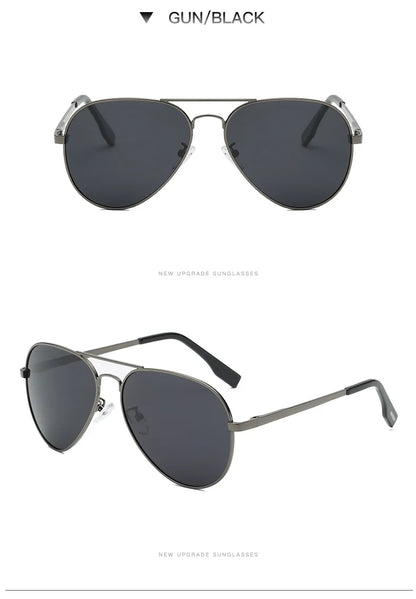 LIOUMO Hochwertige Piloten-Sonnenbrille für Herren, polarisierte Autofahrerbrille für Damen, modische Pilotenbrille, blendfreie Sonnenbrille für Herren