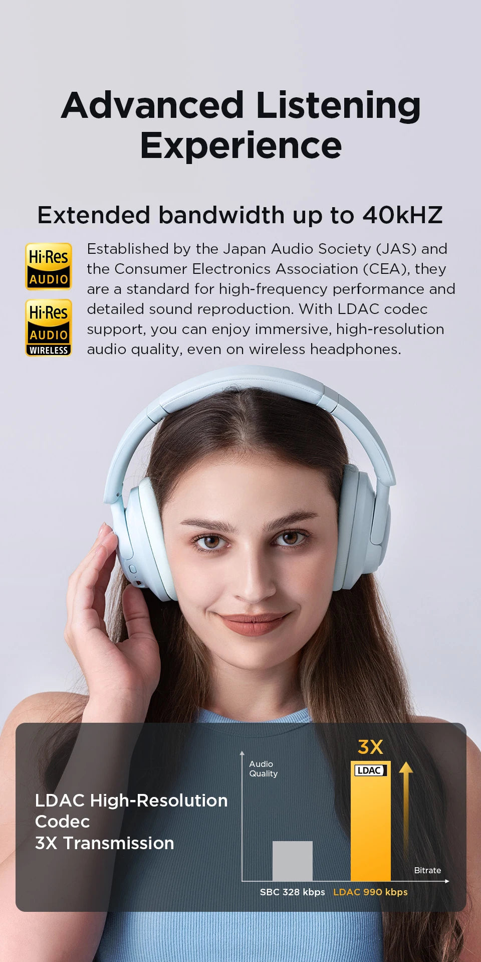 1MORE HQ31 Headphones Bluetooth Wireless Headsets Noise Cancelling Headset Earphone flash-sale penetration