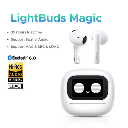 UGREEN ANC Semi-open TWS Adaptive Active Noise Cancelling Earbuds LDAC Hi-Res Audio Wireless Bluetooth Earphones Headphones