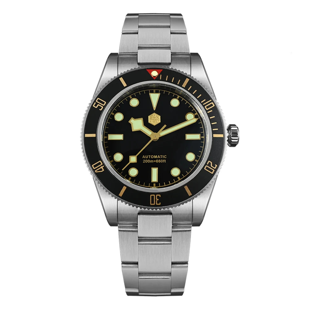 San Martin 40mm Aluminum Bezel NH35 BB58 Automatic Watches For Men Dive Wristwatch 20ATM Sapphire Luminous Reloj SN0008D