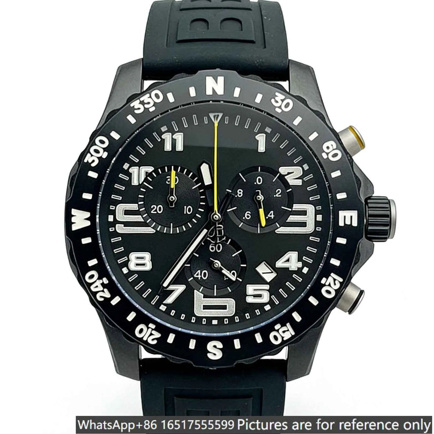 45mm luxury men's watch, made of 904L steel, Quartz movement-b