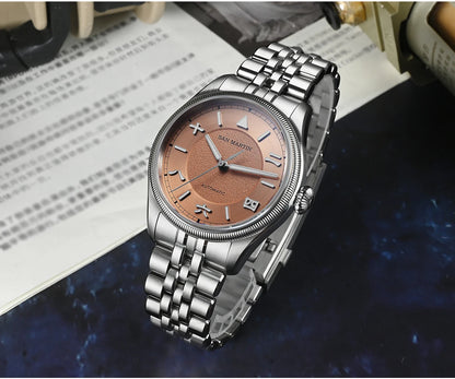 San Martin 39.5mm Men Pilot Watch YN55 Automatic Mechanical Aviation Watches Chinese Style Original Design SN0033 Field Reloj
